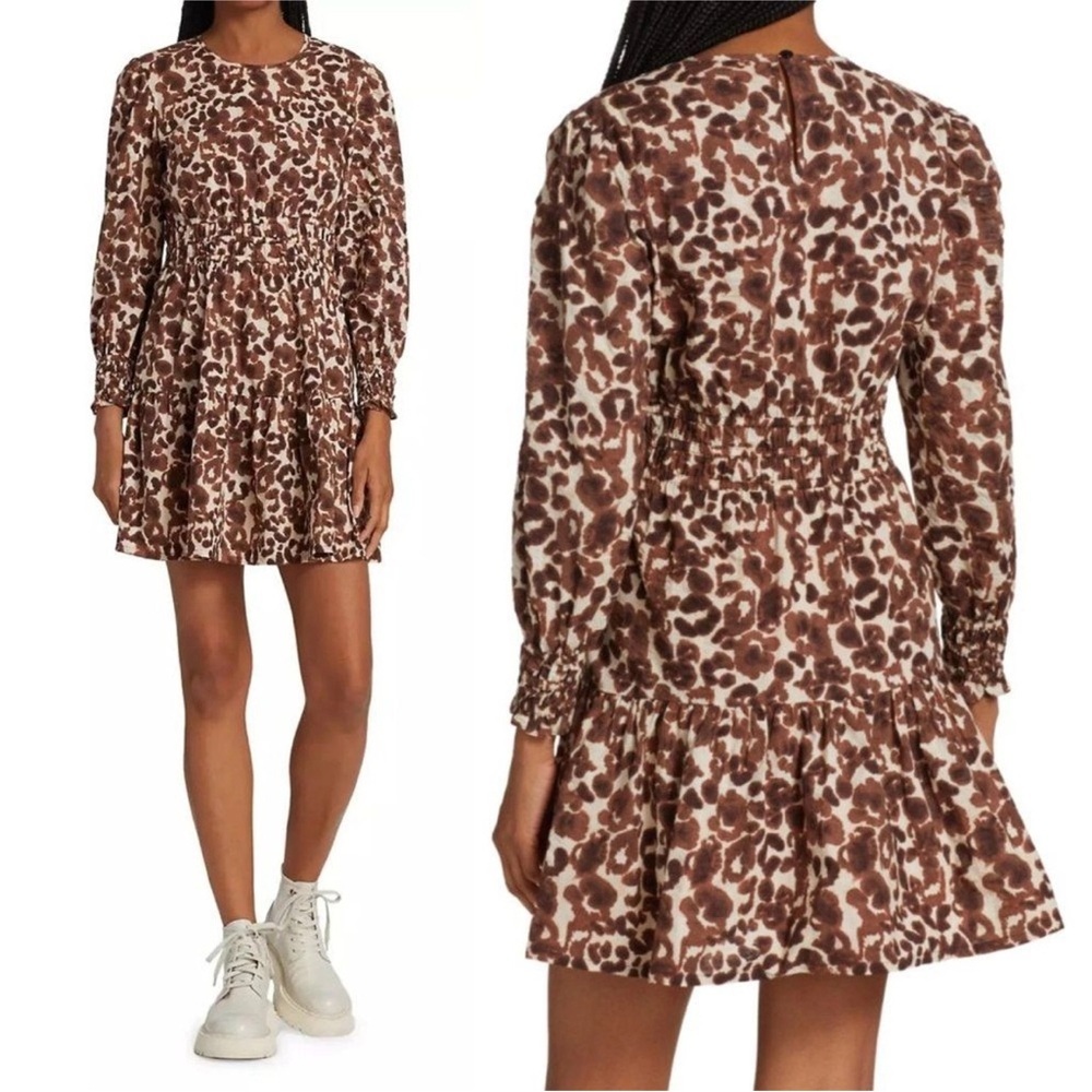 Baum Und Pferdgarten Arlette Fit-&-Flare Animal Print Mini Dress